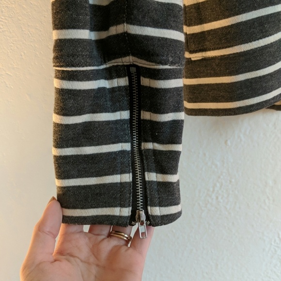 Stitch Fix Pixley Striped French Terry Moto Jacket - Picture 3 of 4